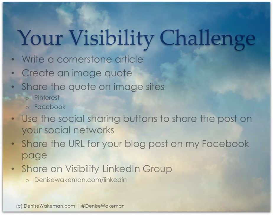 Are you up for the Online Visibility Challenge?