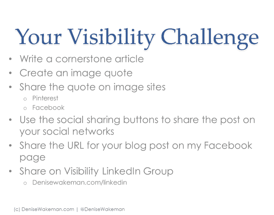Are you up for the Online Visibility Challenge?