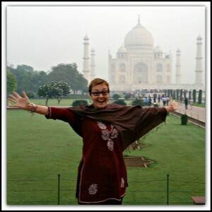 Denise at the Taj Mahal