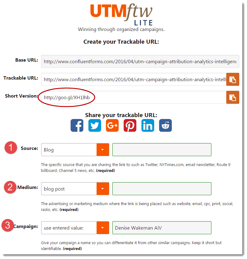 utm code creator by ConfluentForms