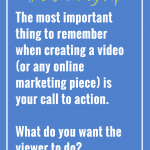 visibility tip - what do you want your viewer to do