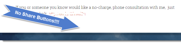 No social share button on the blog post. No social share button on the blog post.