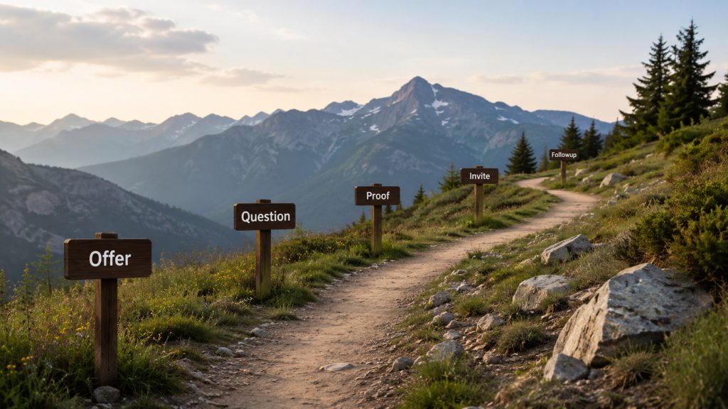 mountain trail showing trail markers for visibility