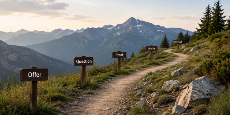 mountain trail showing trail markers for visibility